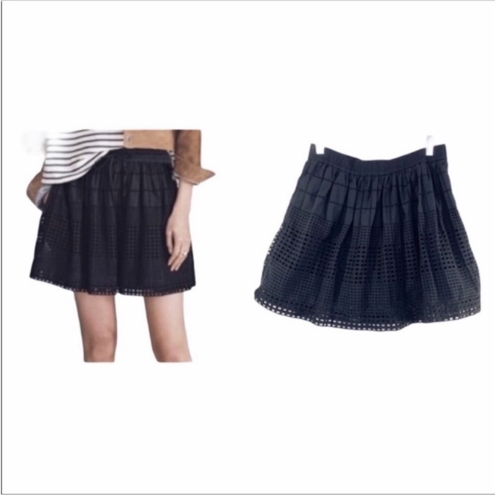 MADEWELL eyelet mini skirt S black - Picture 7 of 9